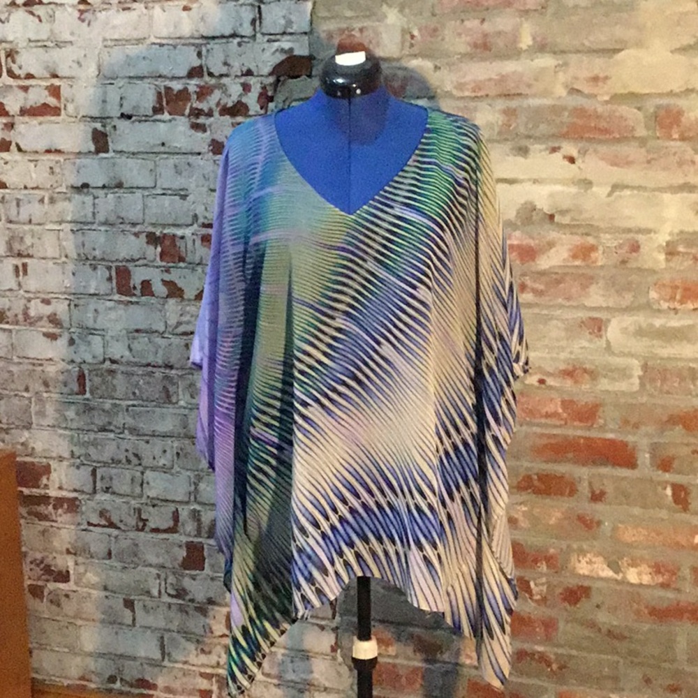 Flowy poncho style blouse